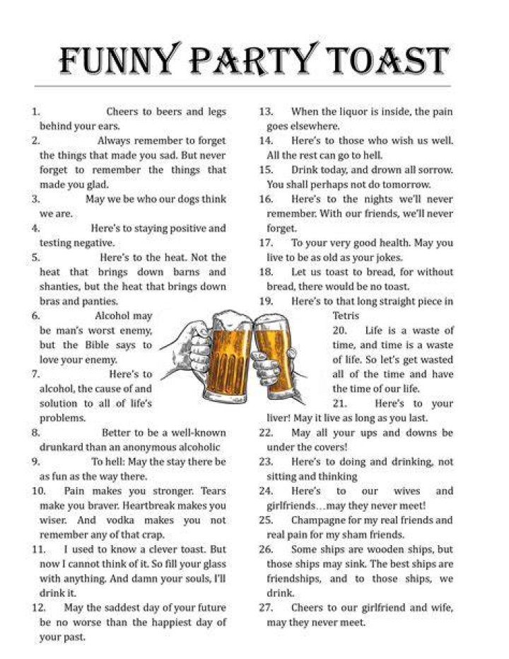 Funny Drinking Toasts for Every Occasion The Best of Life