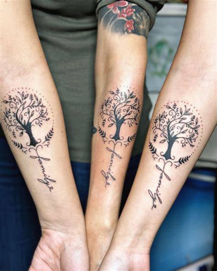 Matching Family Tattooson Arm Matching Family Tattoos Family